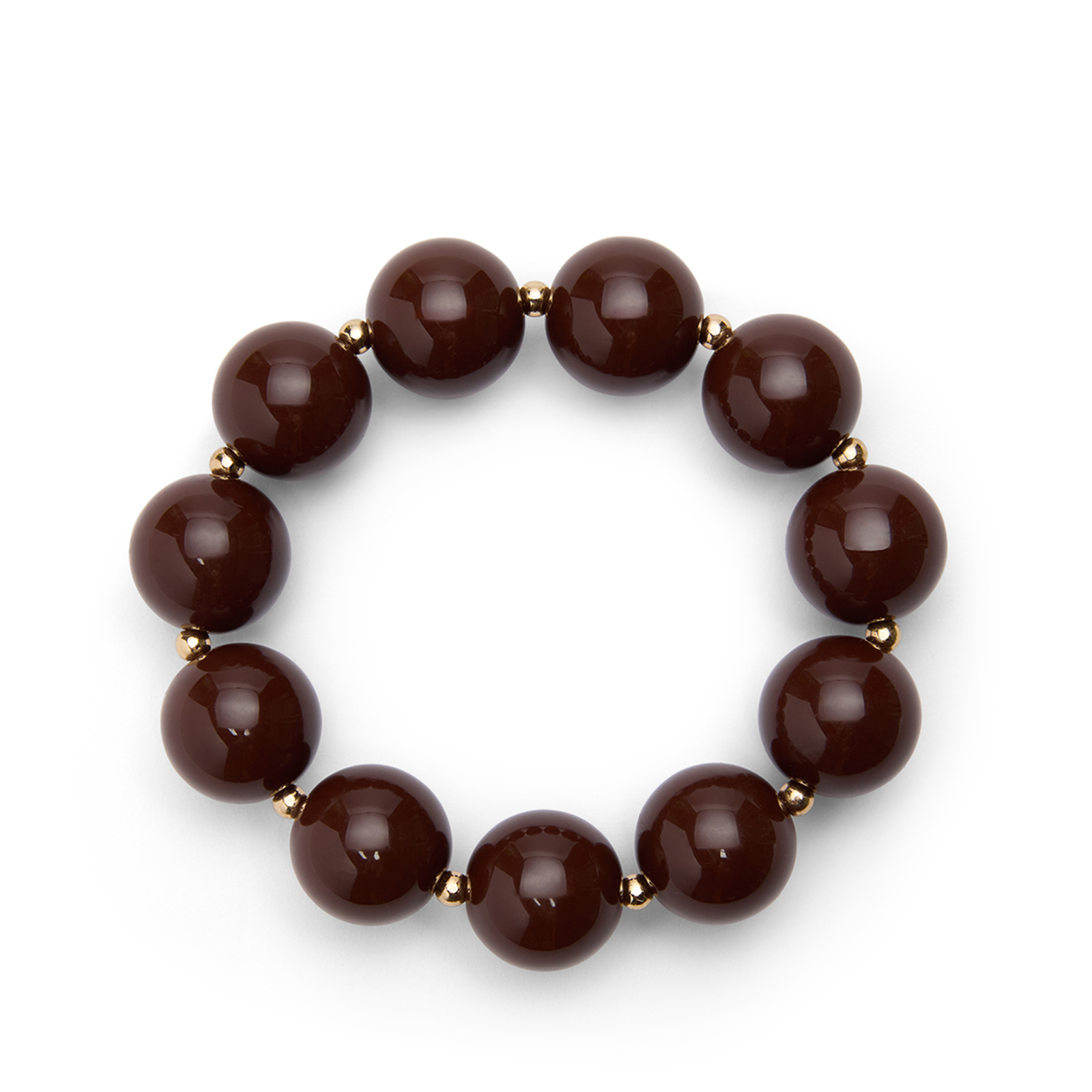 Bruine kralenarmband