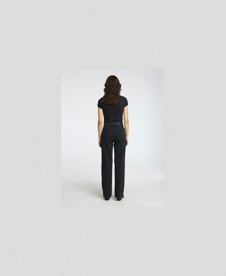 Selected Femme SLFMANJA SS O-NECK TEE Sort