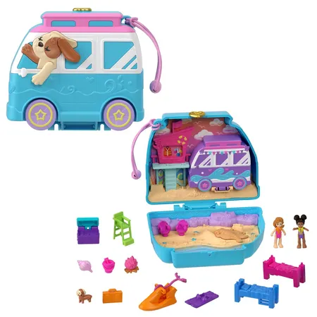 Mattel Polly Pocket Urlaub am Hundestrand Schatulle
