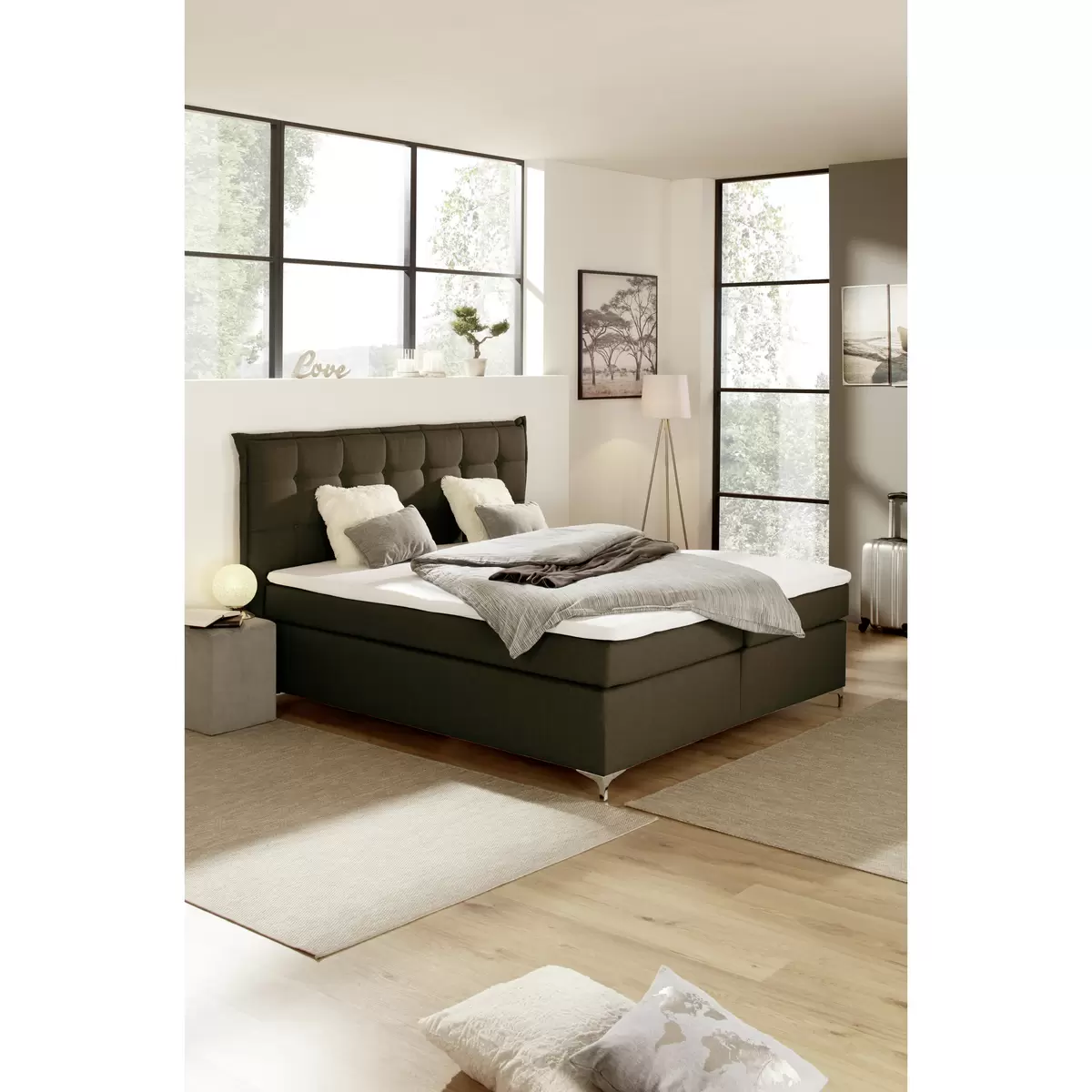 Boxspringbett Fabio 180 x 200 Braun