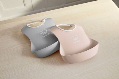 BabyBjörn Smekke 2-pack, Grå/Lyserosa