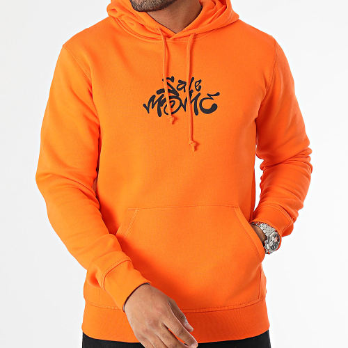 Sweat Capuche Nounours Graffiti Head Orange