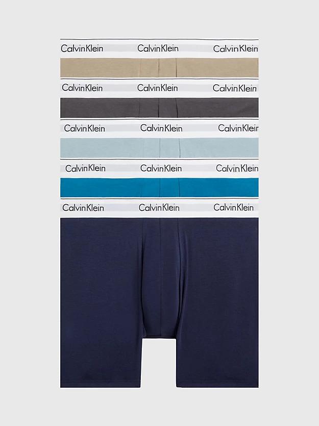 Pacote com 5 Cuecas Boxer Longas - Algodão Moderno