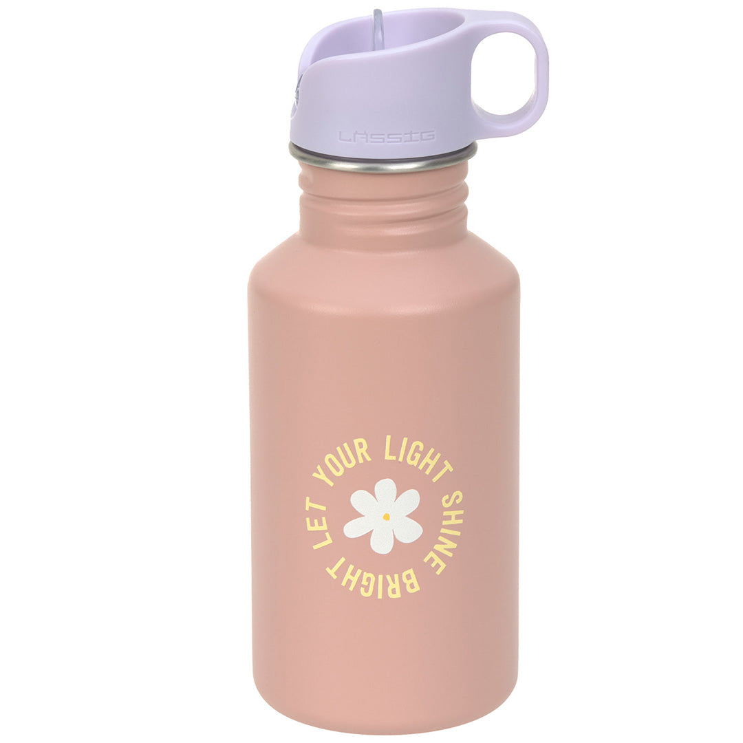 lässig rvs drinkfles pattern party - rose-lilac - 500 ml
