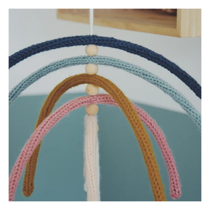 Charlie & June Mobile en tricotin - Arc-en-ciel