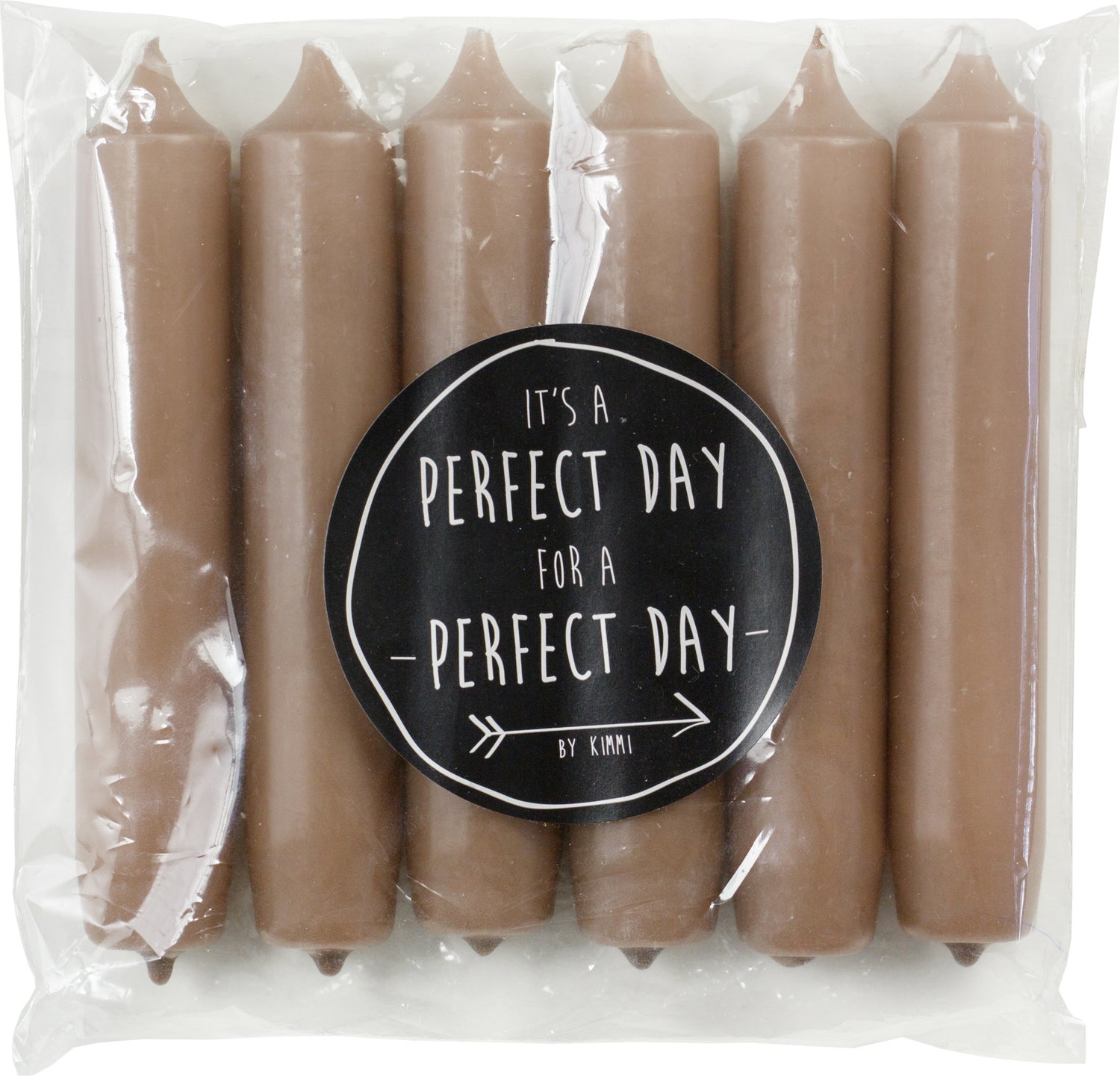 Rustik Lys dinerkaars Cadeau taupe 5 uur 6 stuks