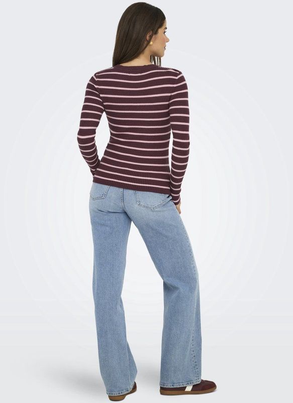 Only - ONLLOUISA - Gebreide Trui - Mauve - Slim Fit