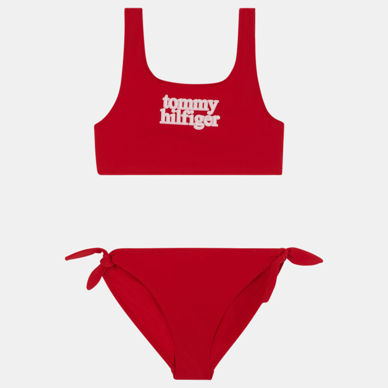 Tommy Hilfiger Maillot de Bain 2 Pièces en Matière recyclée Brassière rouge
