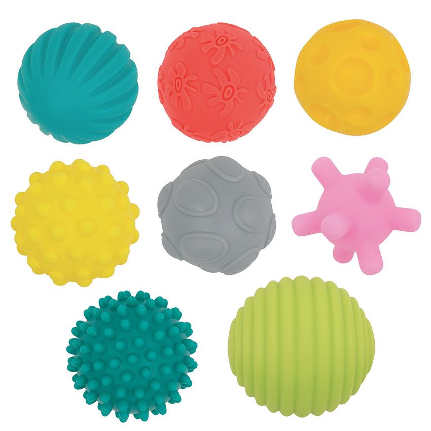 Assortiment de 8 balles sensorielles - Ecru
