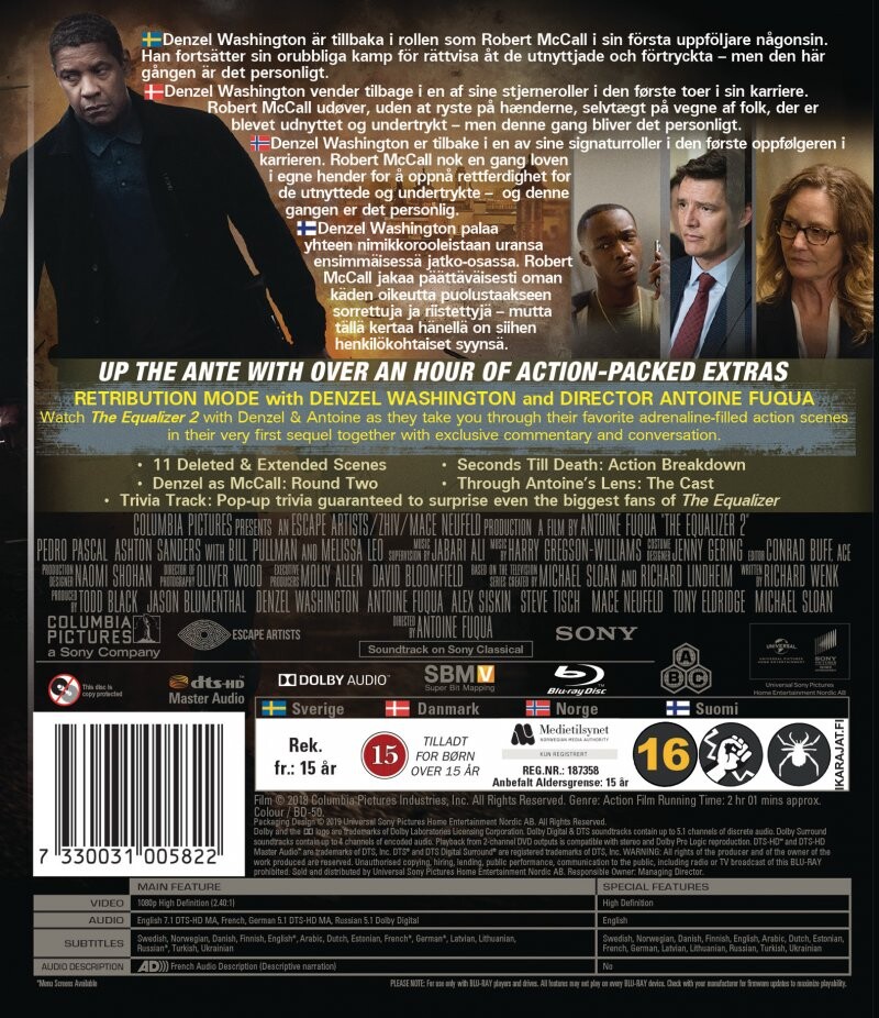 The Equalizer 2 - Blu-Ray