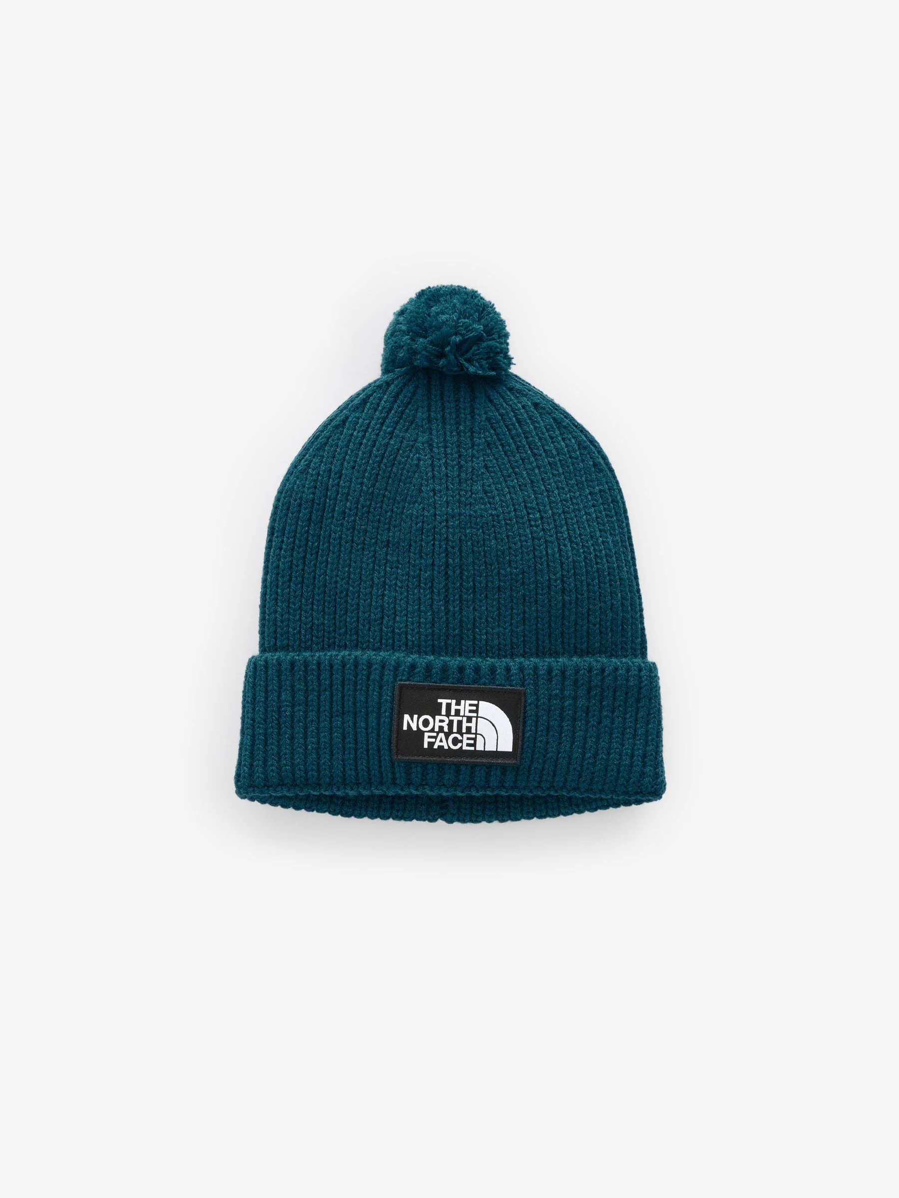Blauw - The North Face - Beanie-muts met logovlak en pompon
