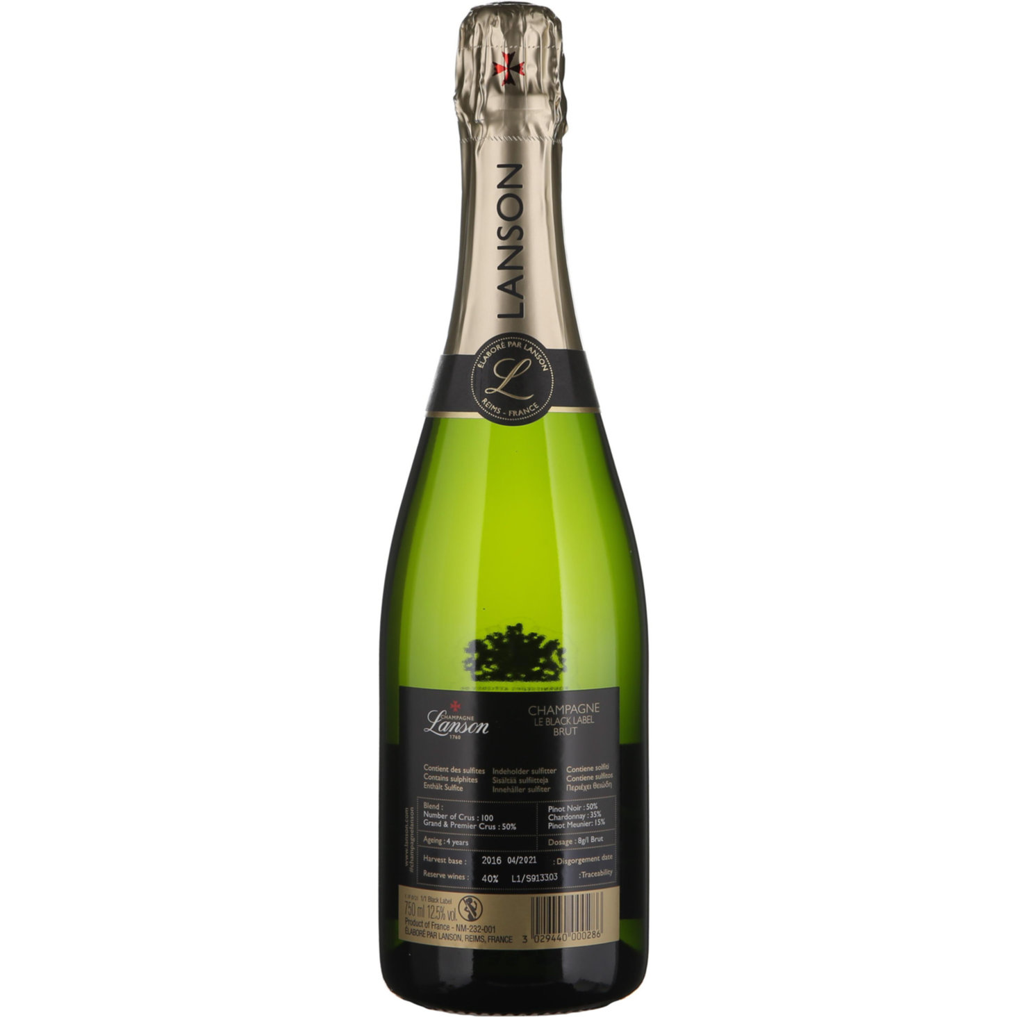 Champagne Lanson AOC Le Black Création brut -75cl