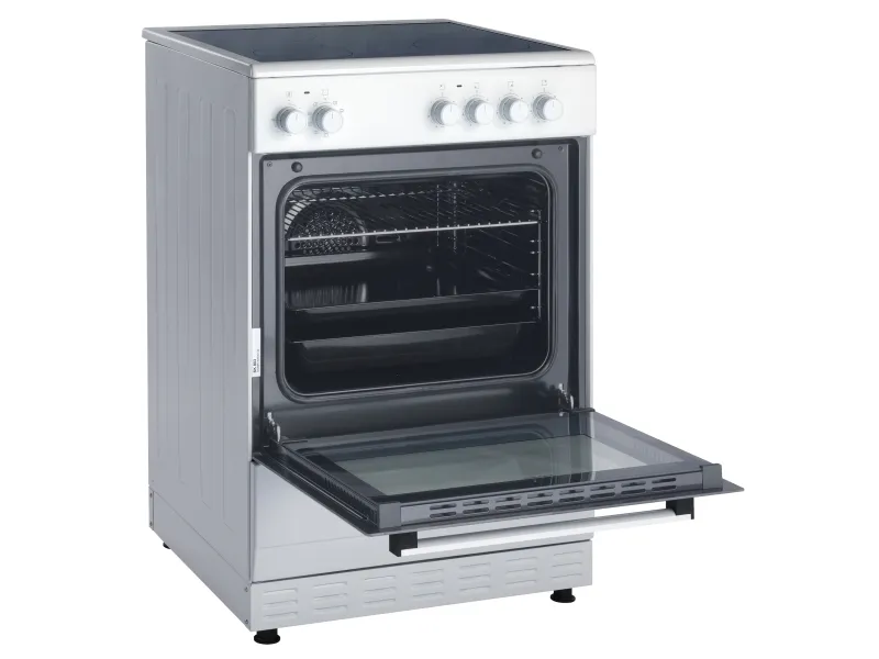 Scandomestic FCC800W - Komfur - fritstående - bredde: 60 cm - dybde: 60 cm - højde: 90 cm - med selv-rengøring - hvid