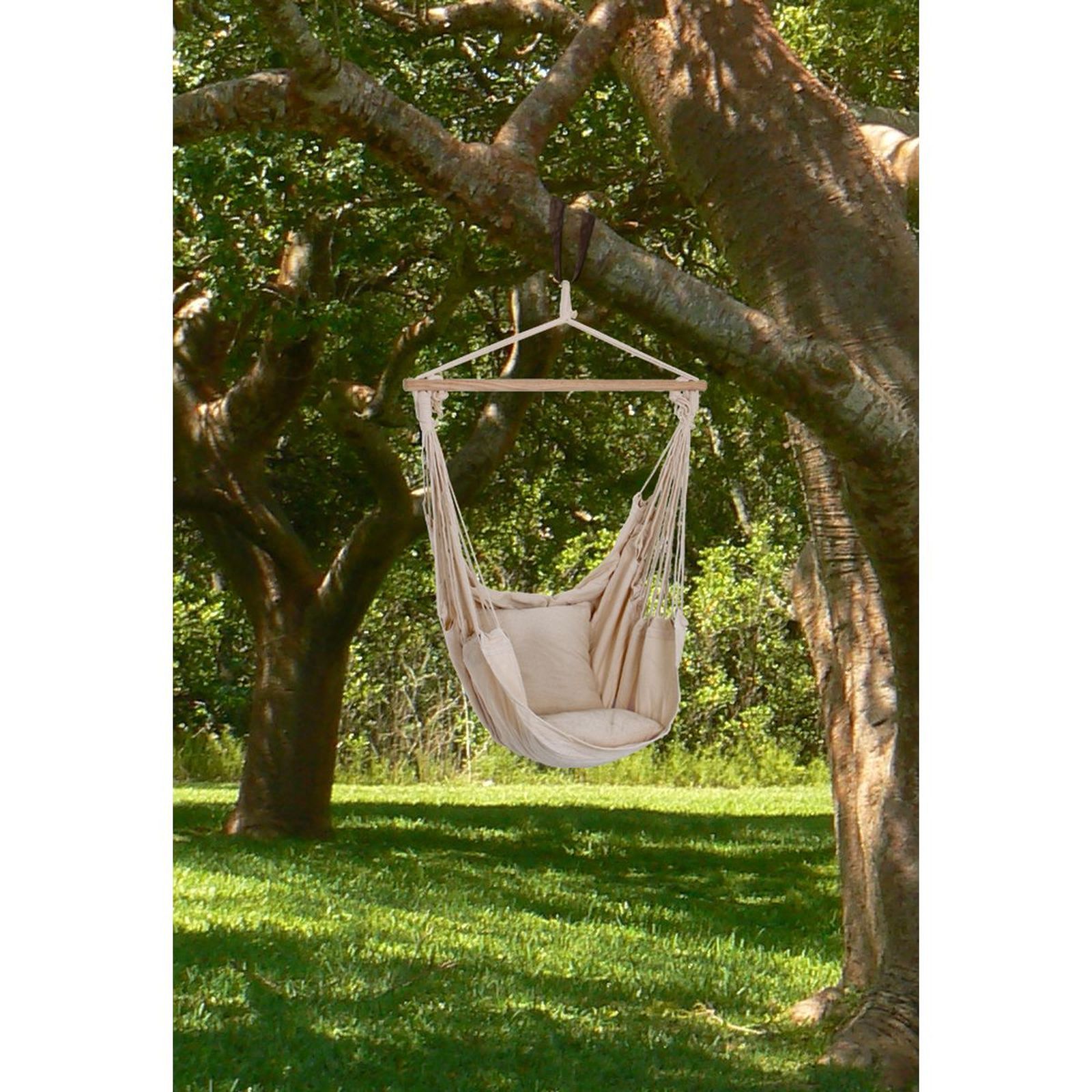 Hängesessel TOBAGO - beige - mit 2 Kissen