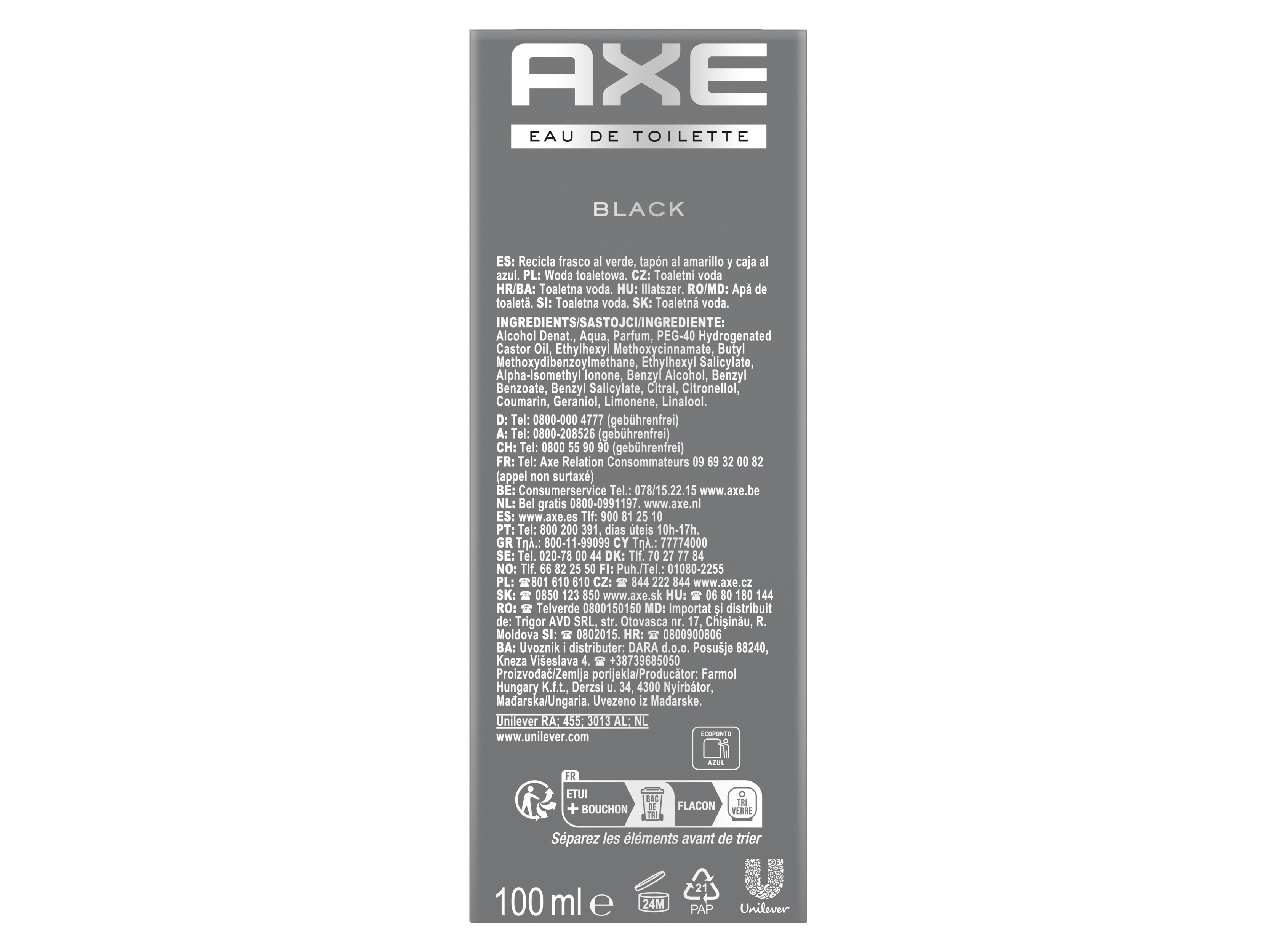 EDT AXE BLACK 100ML