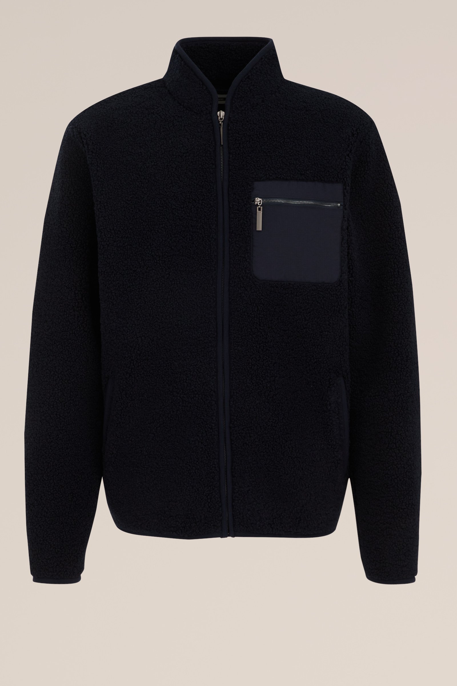teddy bombervest WE Fashion Marineblauw