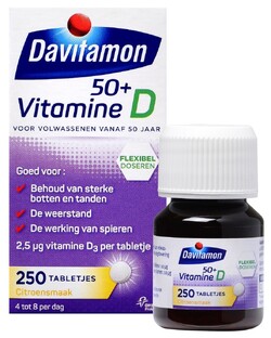 Davitamon Vitamine D 50  Tabletten 2x250TB