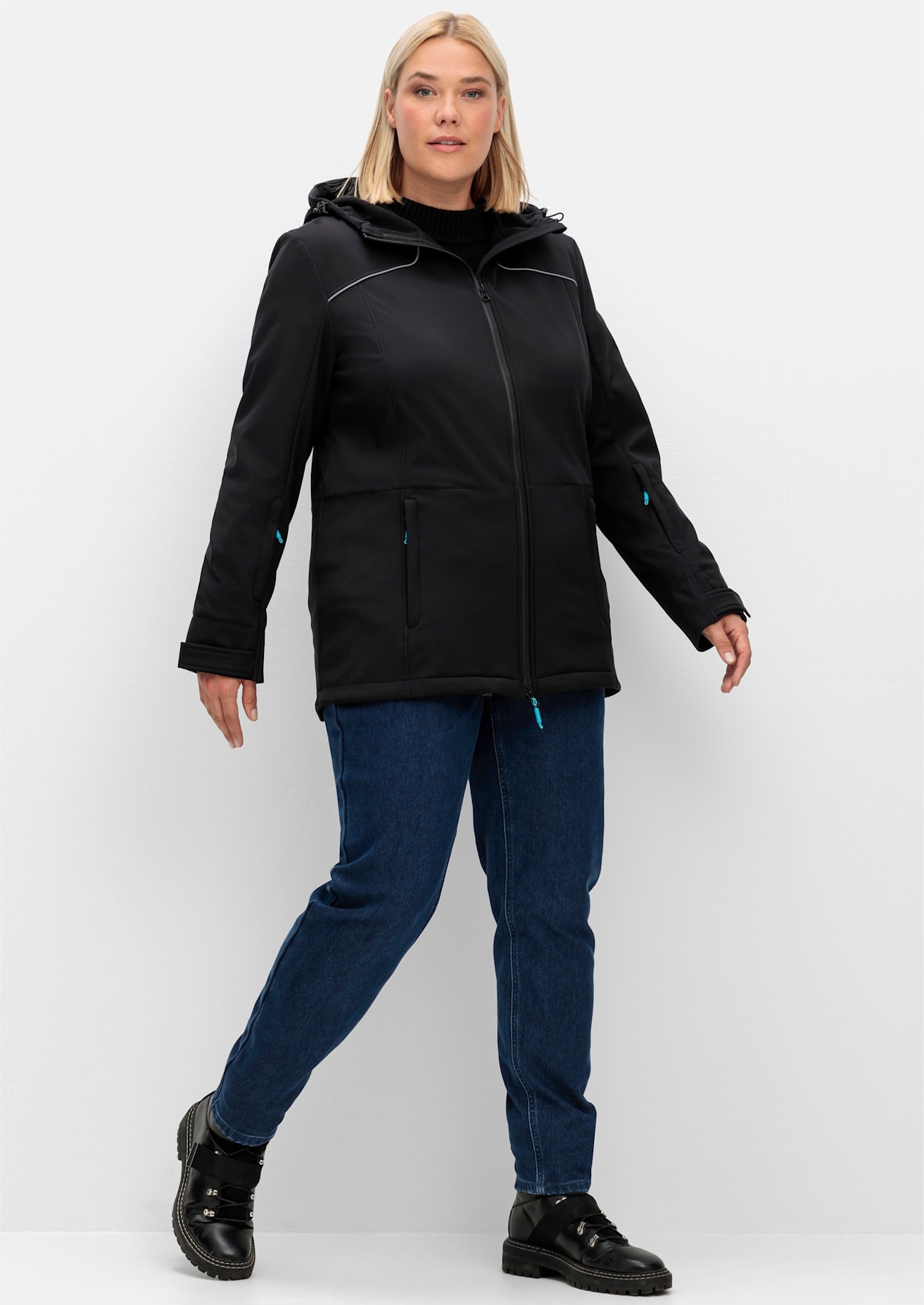 Sheego Skijacke mit Kapuze