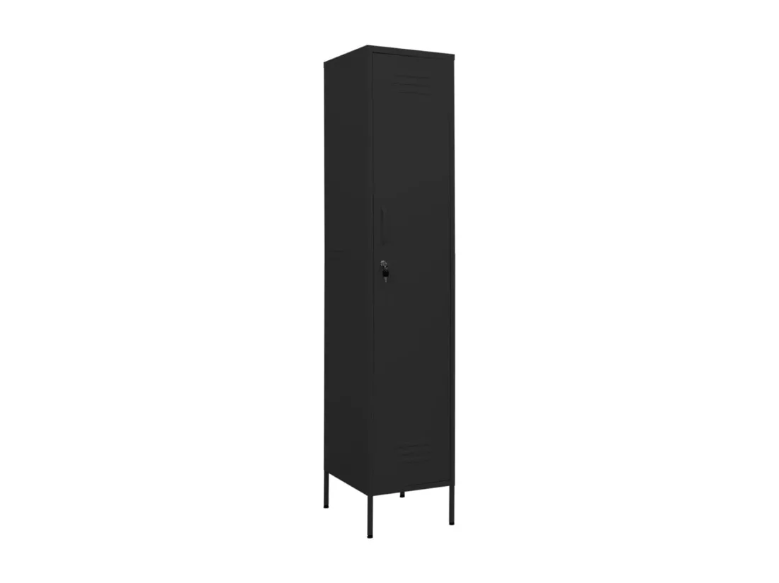 Armoire à casiers Noir 35x46x180 cm Acier