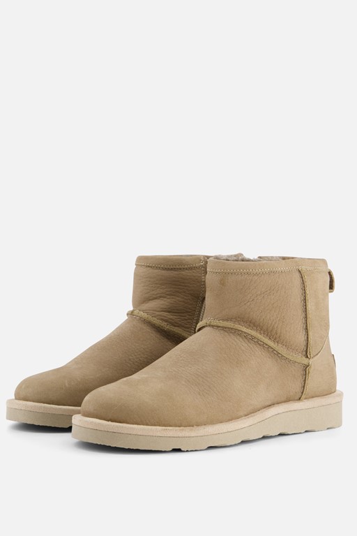 Giga Enkellaarsjes taupe Leer