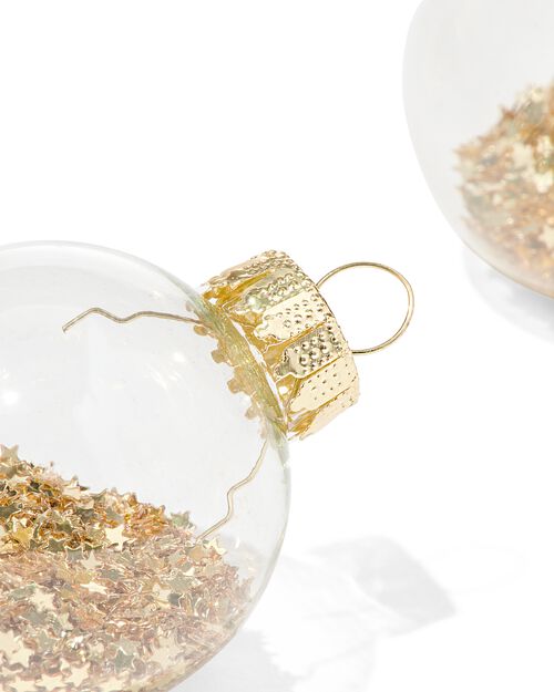 9 boules de Noël en verre Ø4cm doré