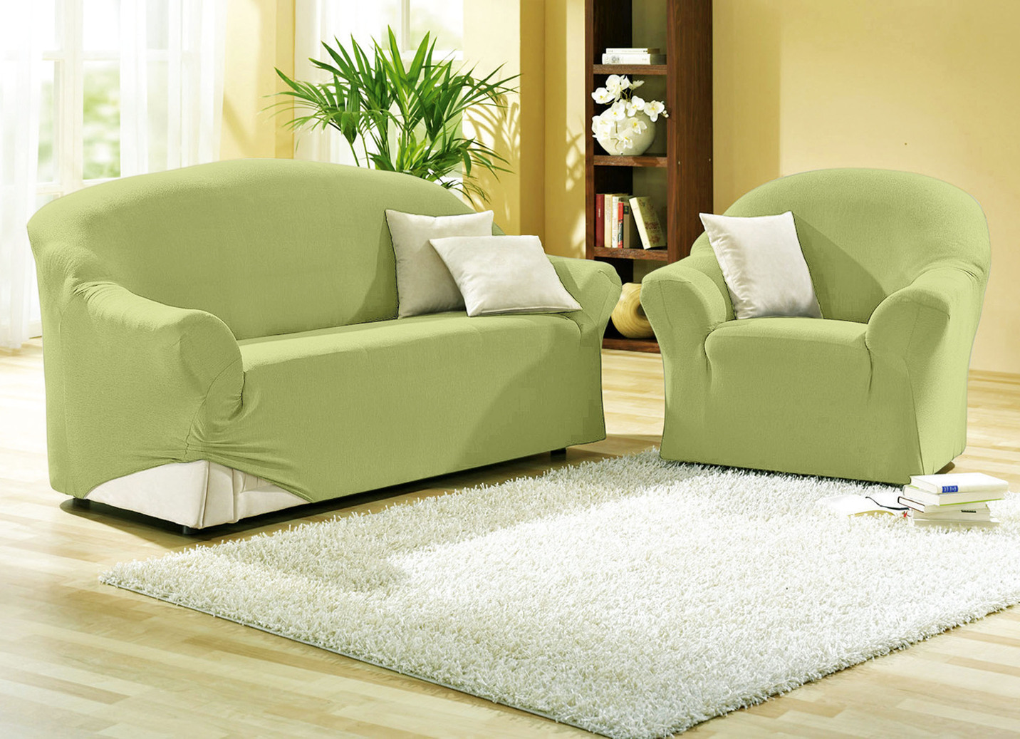 Schützende Stretchbezüge für Sessel und Sofa
