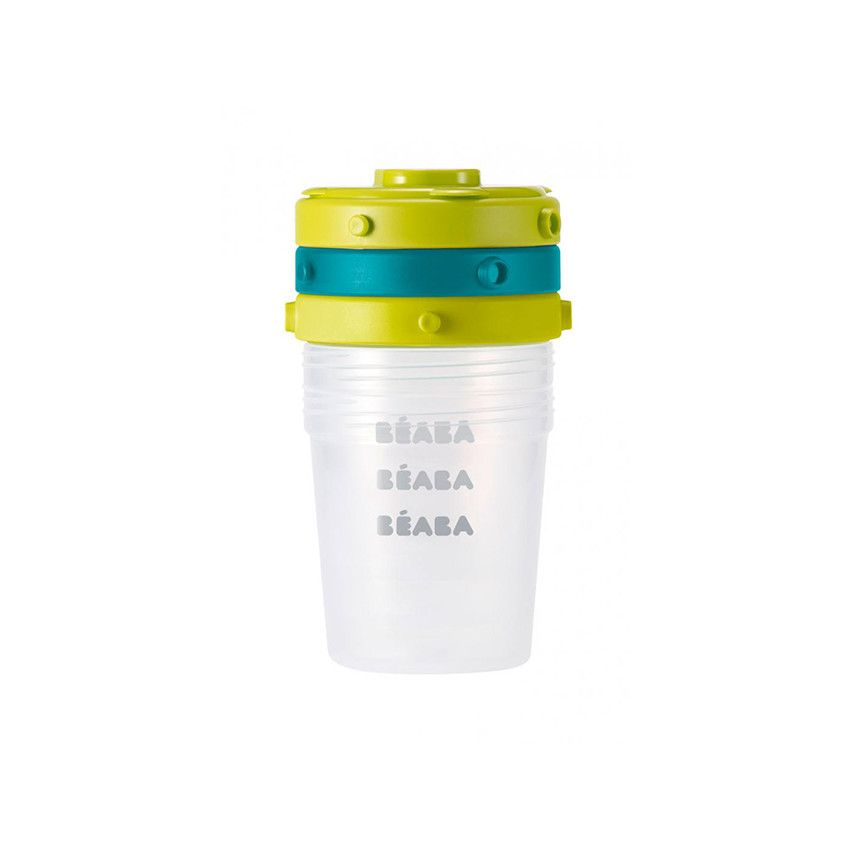 Set de 6 pots de conservation Clip 250ml - Ecru