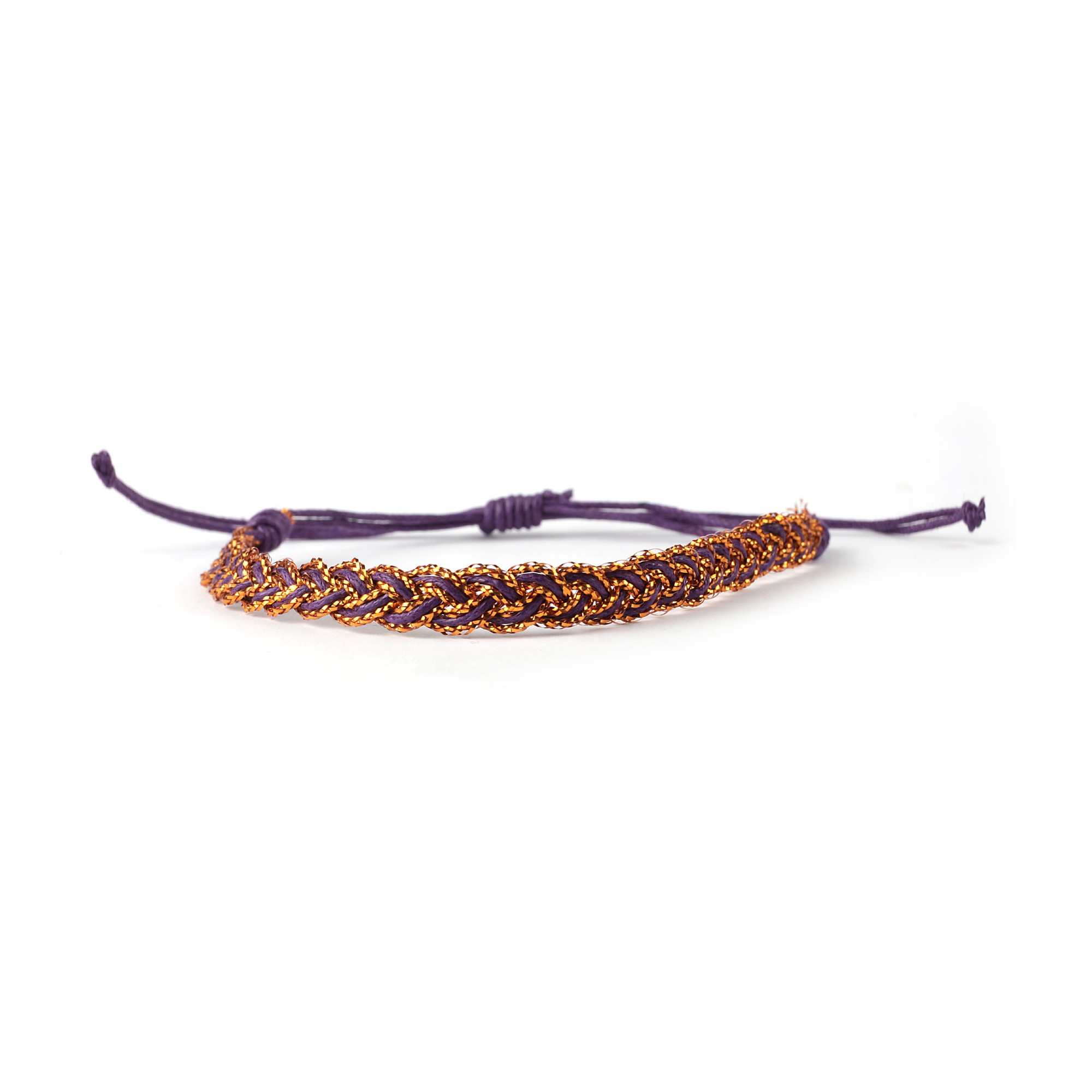 Armband geflochten, bronze, lila, Ø 10 cm günstig bestellen