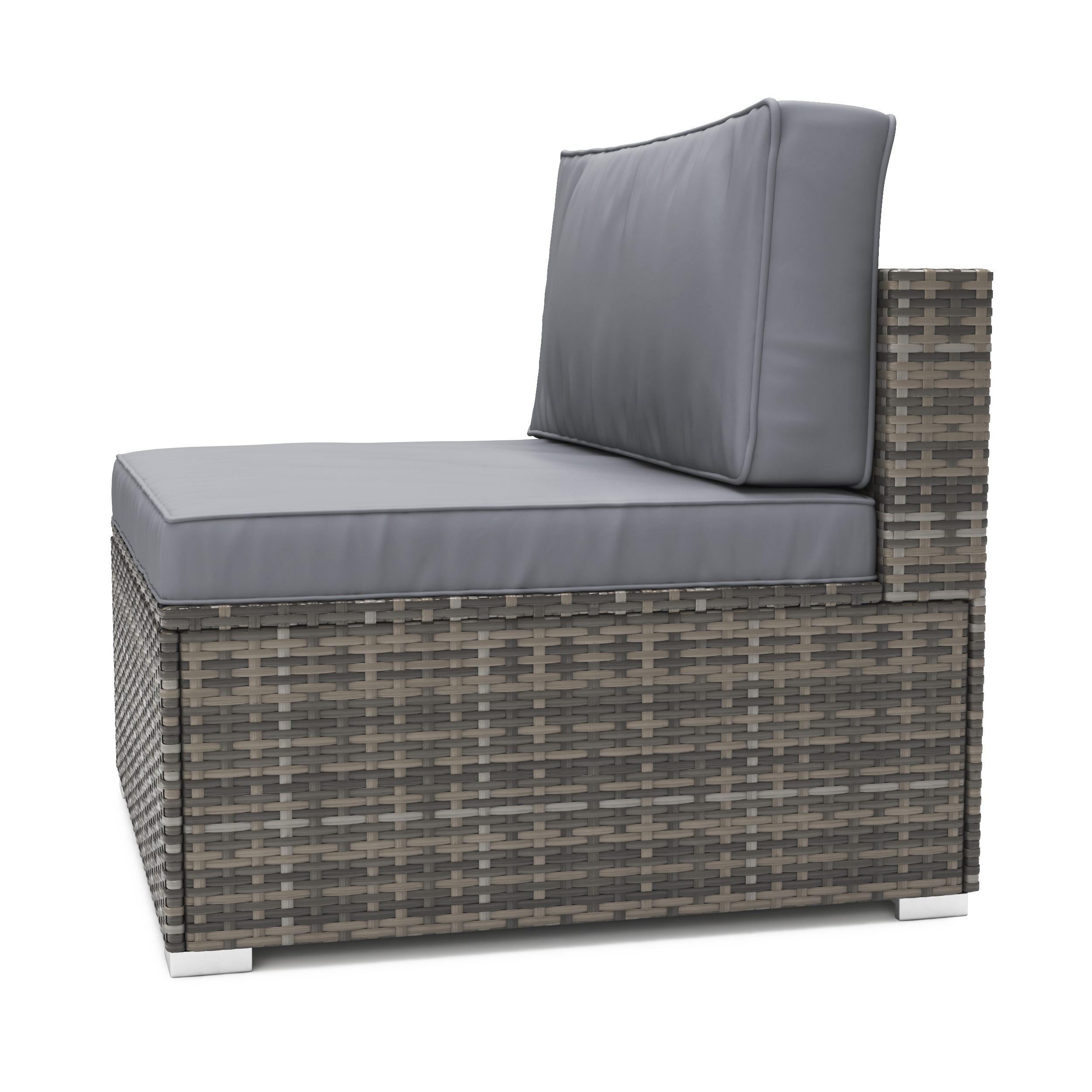 Mittelteil Rattanlounge LINDOS grau/anthrazit