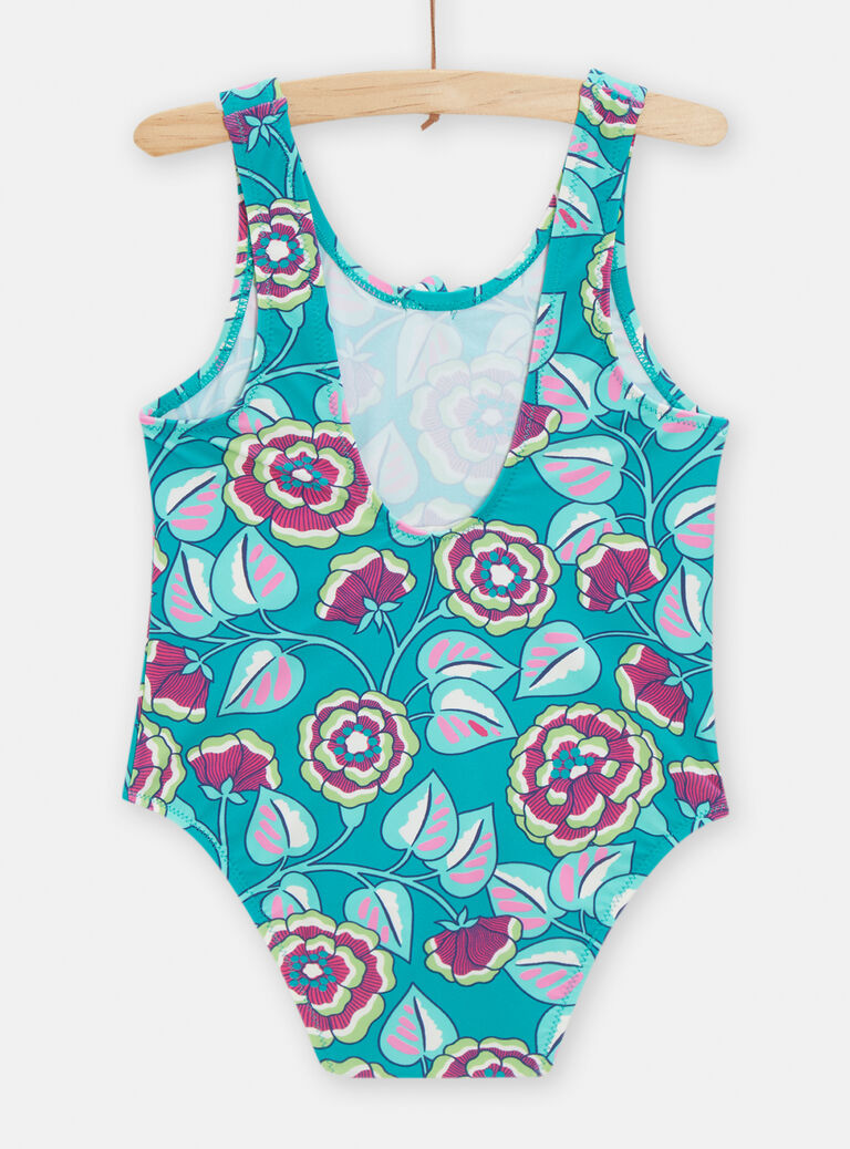 Maillot de bain 1 pièce imprimé fleurs pour fille