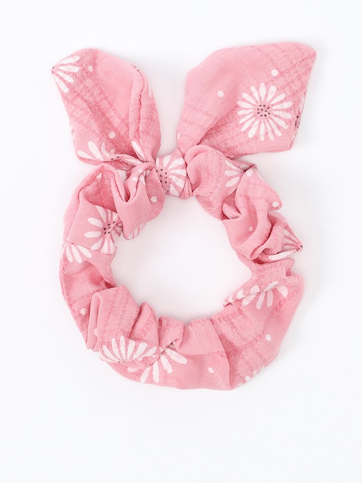 Conjunto de tiara de flores e 2 scrunchies - Vários modelos