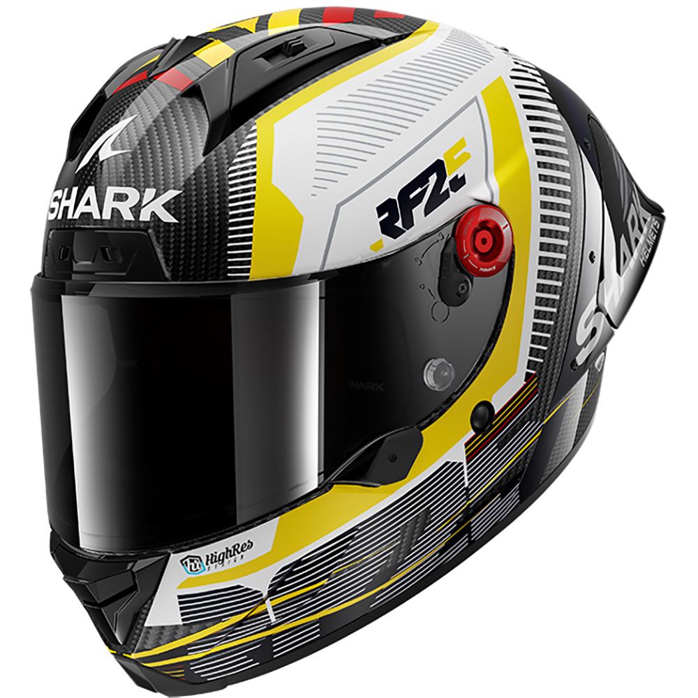 Shark - Casque Aeron GP Replica Fernandez Noir / Blanc / Jaune / Brillant