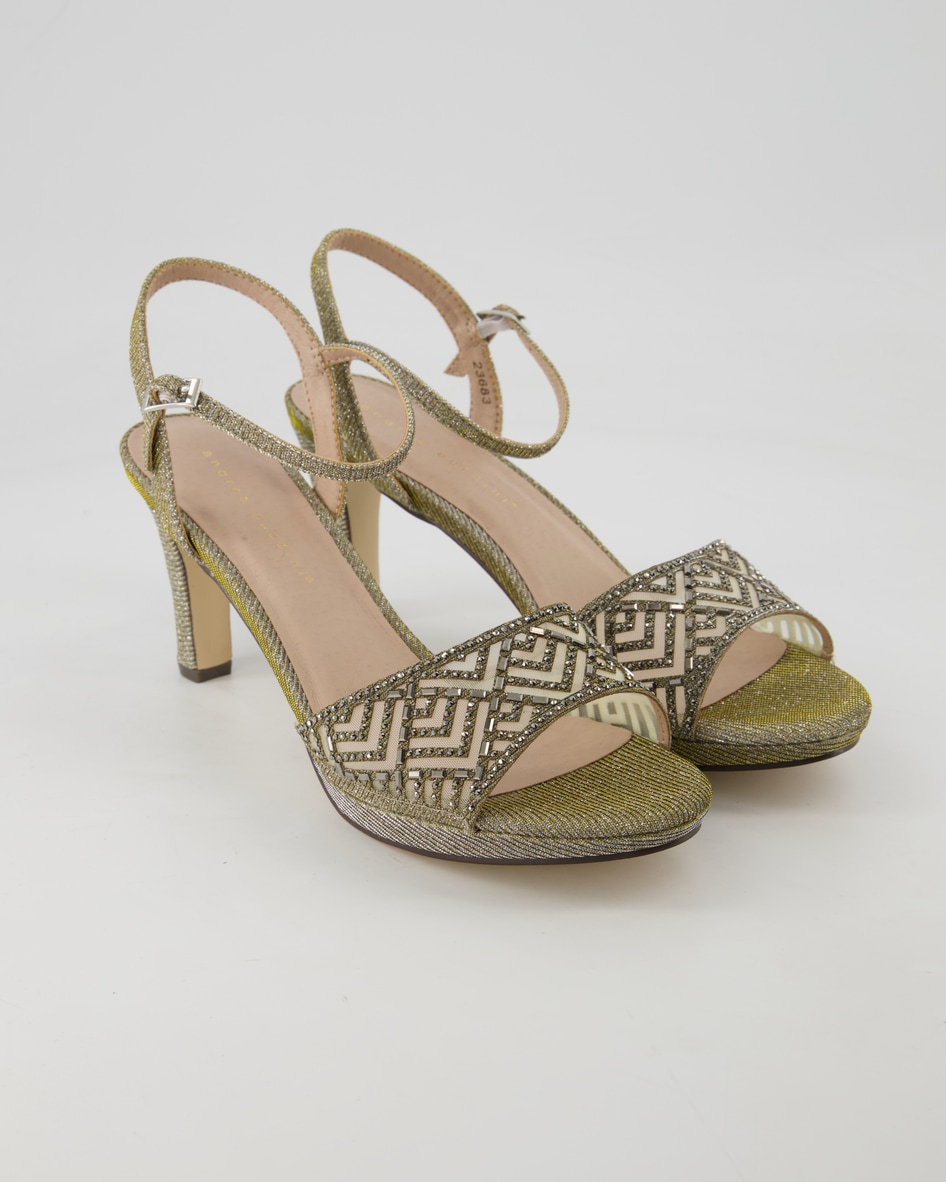 Menbur Sandale Sandalen in Silber