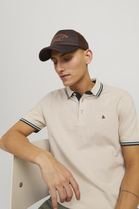 Jack & Jones beige heren polo