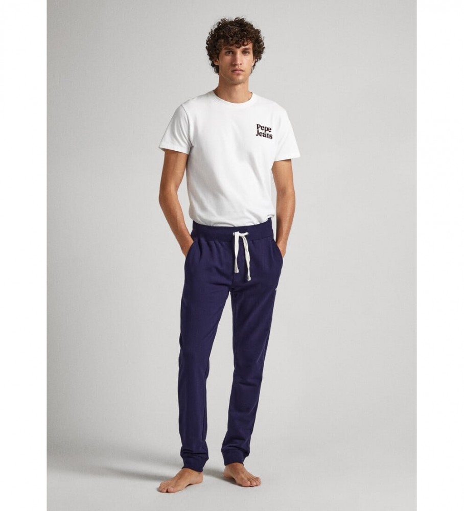 Calças Pepe Jeans Azul Marinho em Tecido Terry