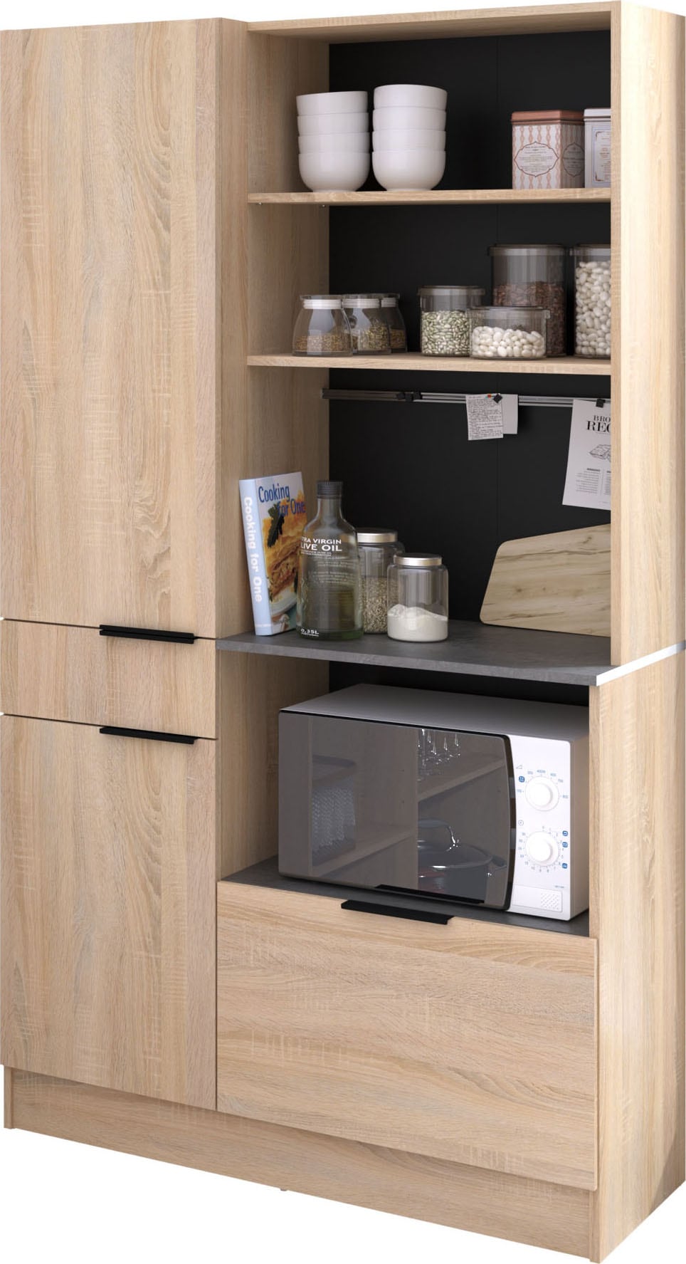 Parisot Buffet »Fumay 11, Geschirrschrank, besonders viel Stauraum« B/H/T ca. 100x186x45cm, 1 Stk. tlg. ideal für kleine Küchen, ohne Elektrogeräte
