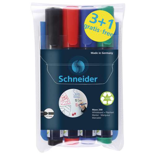 SCHNEIDER Maxx 290 Whiteboardmarker 4er-Set