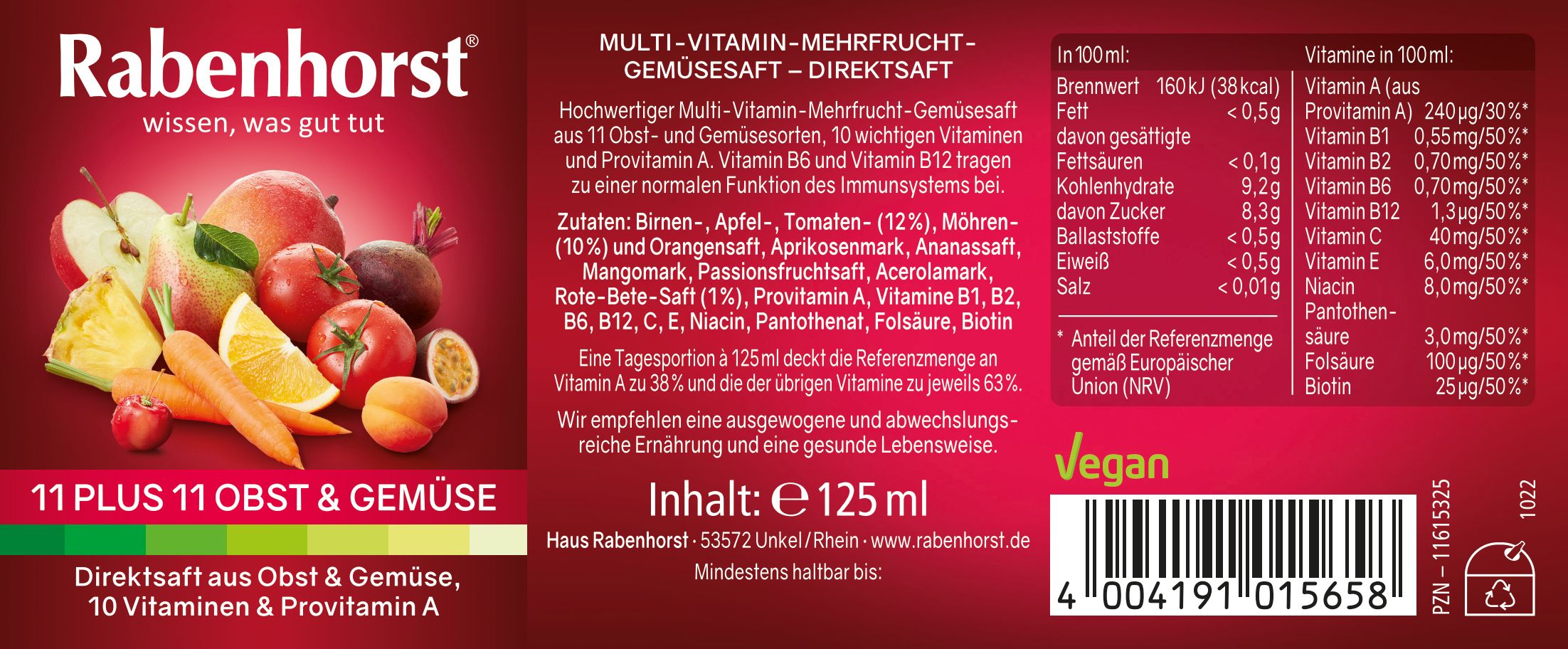 Rabenhorst 11 Plus 11 Obst & Gemüse Mini