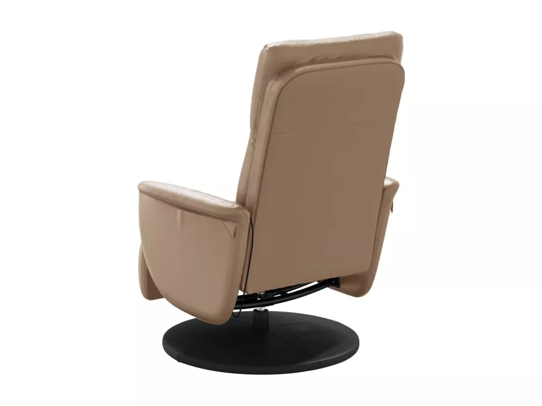 Fauteuil inclinable de massage repose-pieds cappuccino