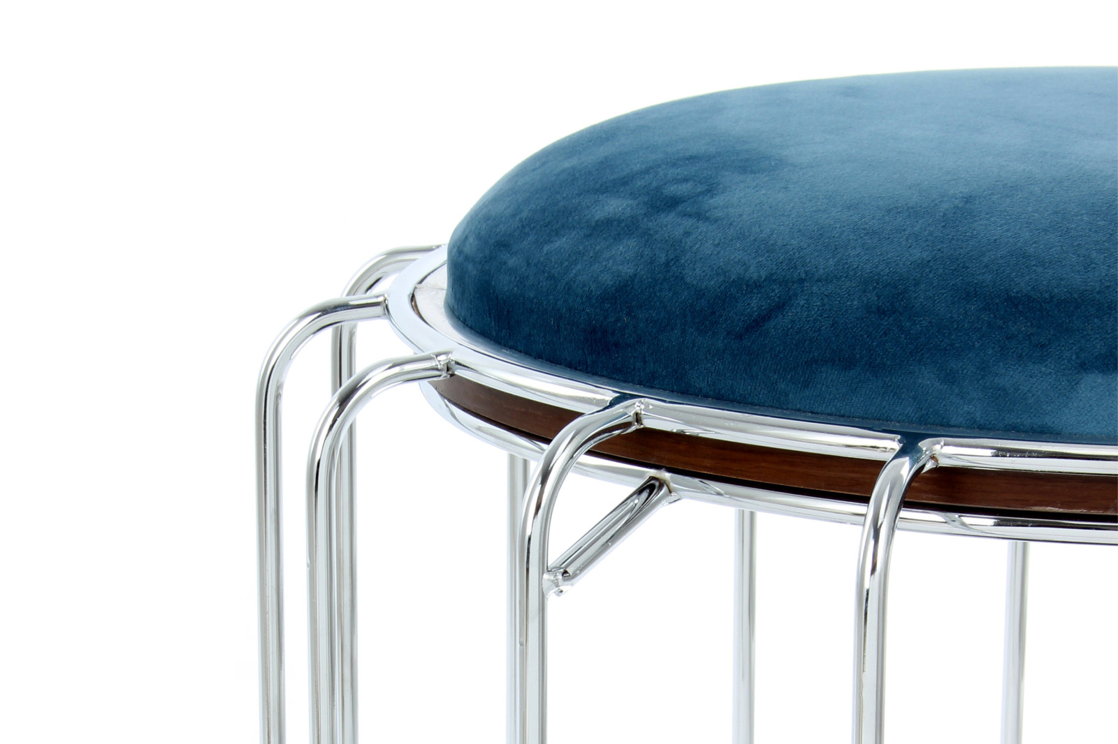 Tisch-Hocker COMFORTABLE - petrol-silber - Metall