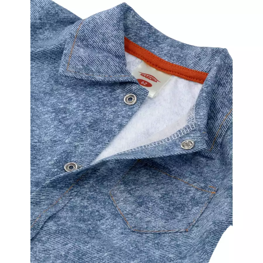 Makoma Body Langarm Giraffe blau