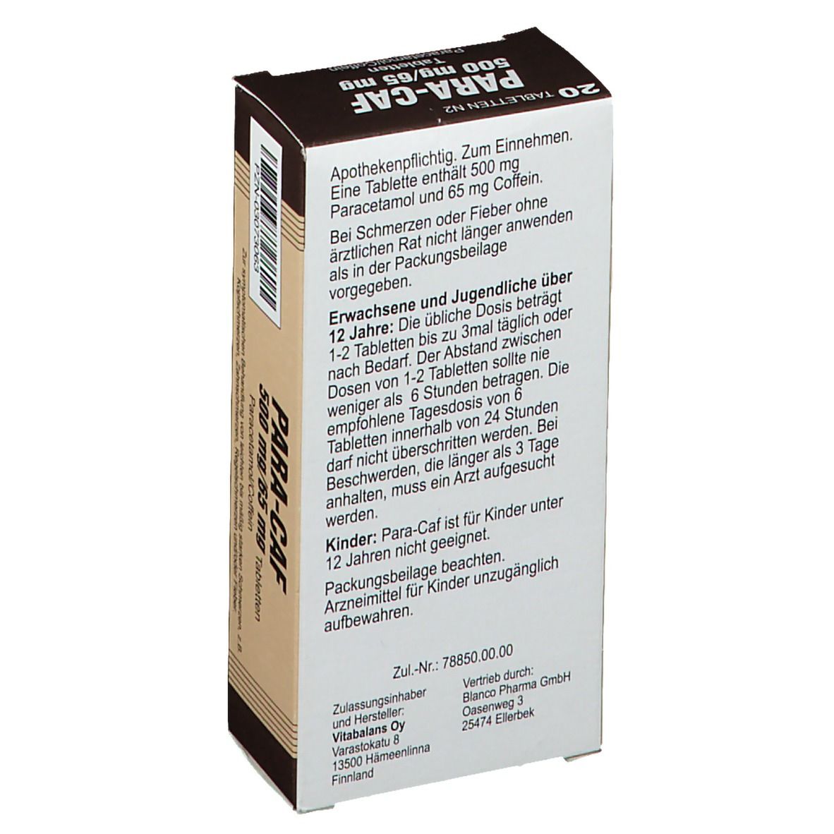 PARA-CAF 500 mg/65 mg