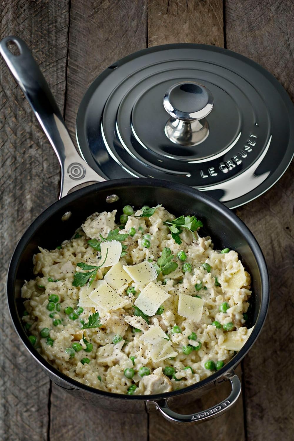 LE CREUSET Antihaftbeschichtete Sautépfanne mit Gegengriff aus 3-ply PLUS Edelstahl, 24 cm, 96601424001700
