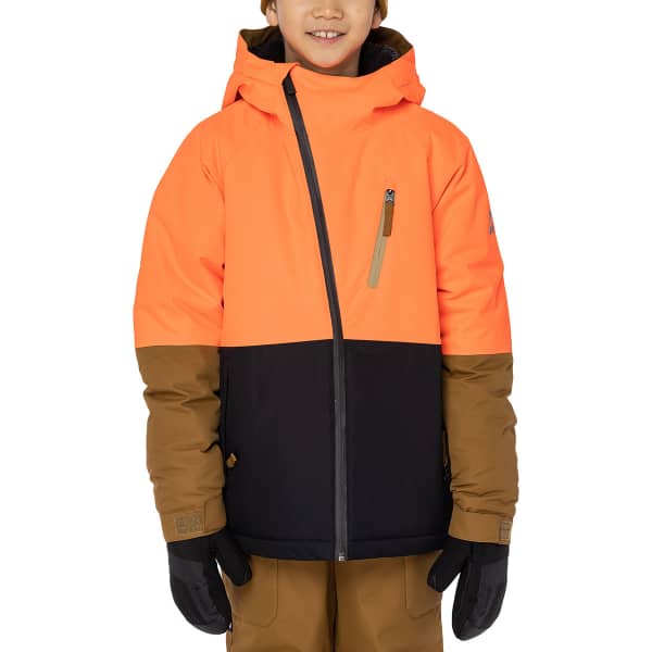 Veste snowboard 686 BOYS HYDRA INSULATED JKT FLURO ORANGE CLRBLK