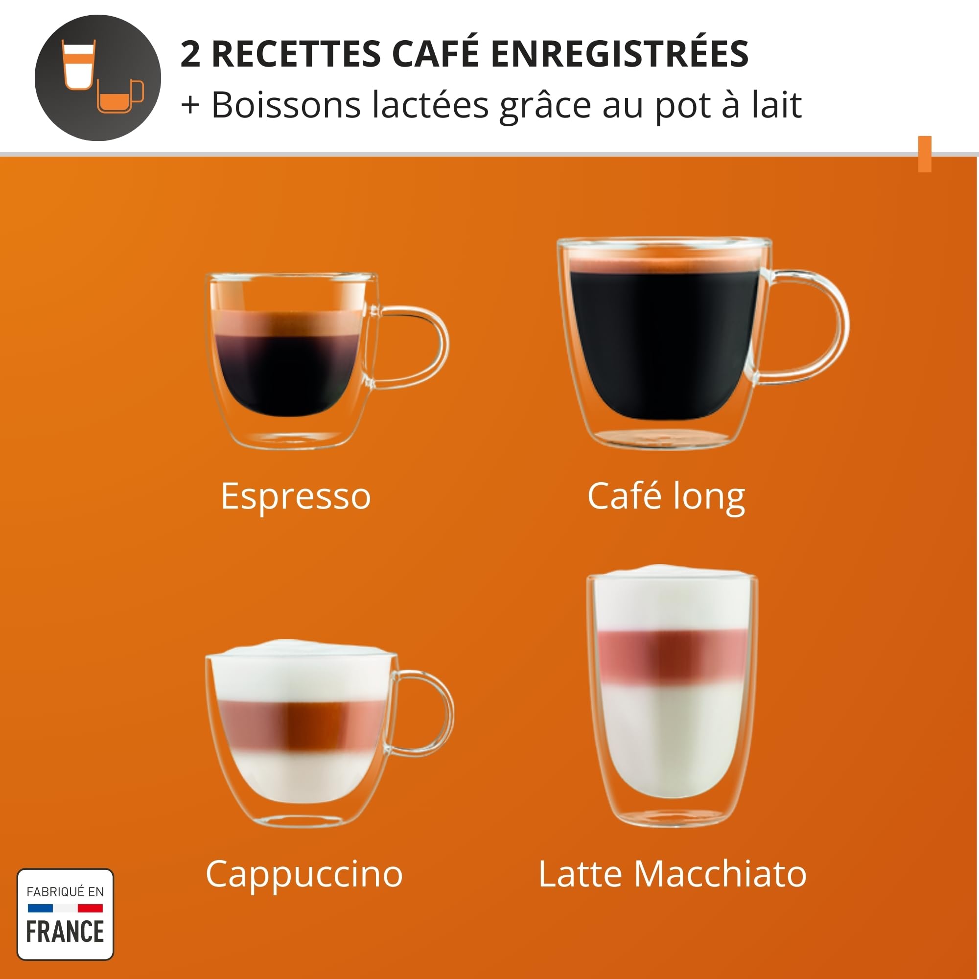 Krups Essential, Machine à café grain, Expresso automatique, 2 tasses simultanées, Ecran LCD, Nettoyage automatique, Buse vapeur, Pot à lait inox Capp