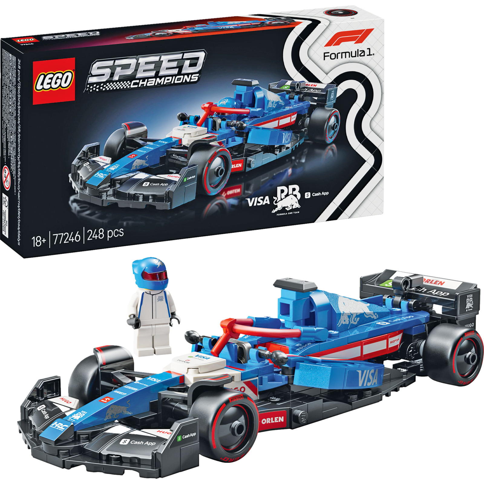 LEGO Speed Champions Visa Cash App RB VCARB 01 F1 Rennauto 77246