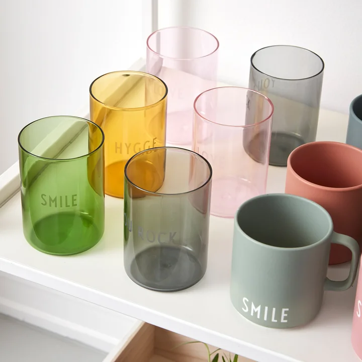 Design Letters - AJ Favourite Trinkglas, Hello / blau