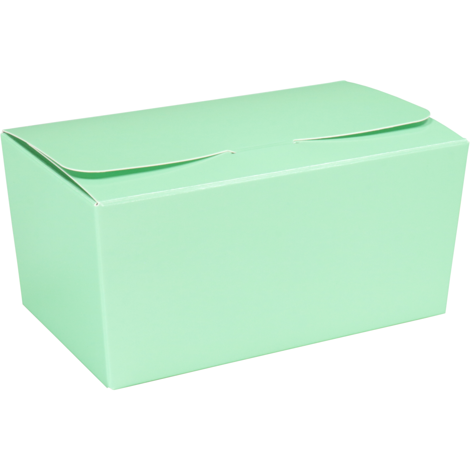 Ballotin, karton + PP, 375gr, 125x73x62mm, mintgroen/zilver