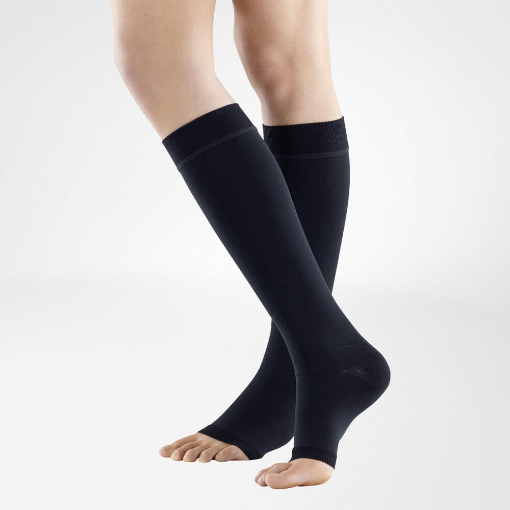 Bauerfeind VenoTrain Impuls KKL3 AD I normal/long offene Fussspitze schwarz 1 Paar