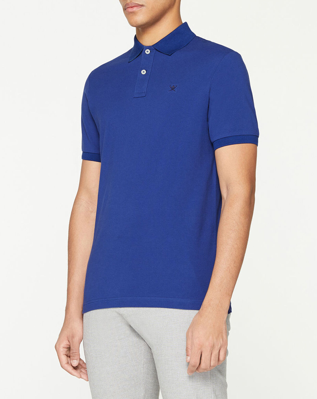 Hackett London Polo Slim Fit uni bleu